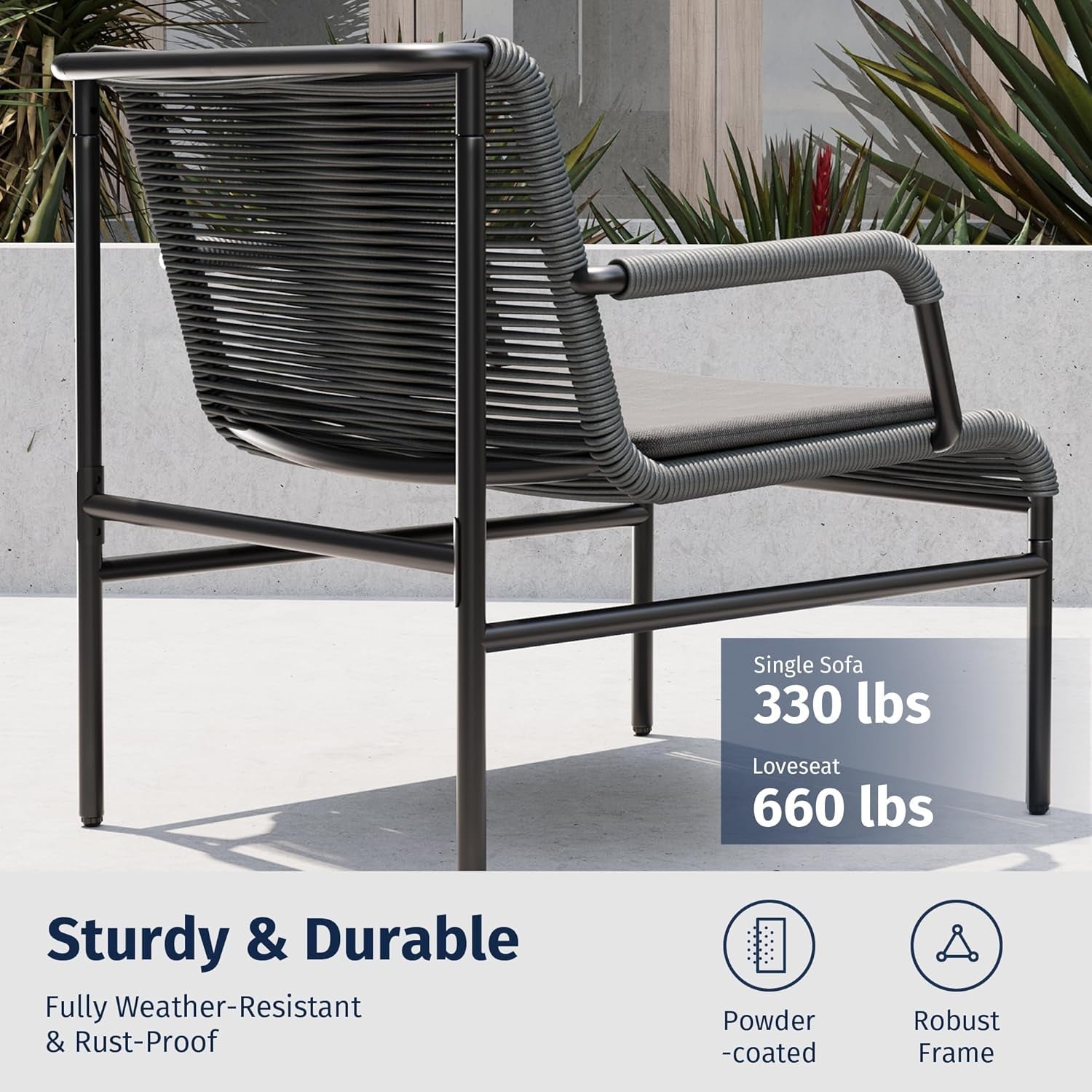 Stylish Four Piece Patio Furniture Set for Outdoor Comfort-3