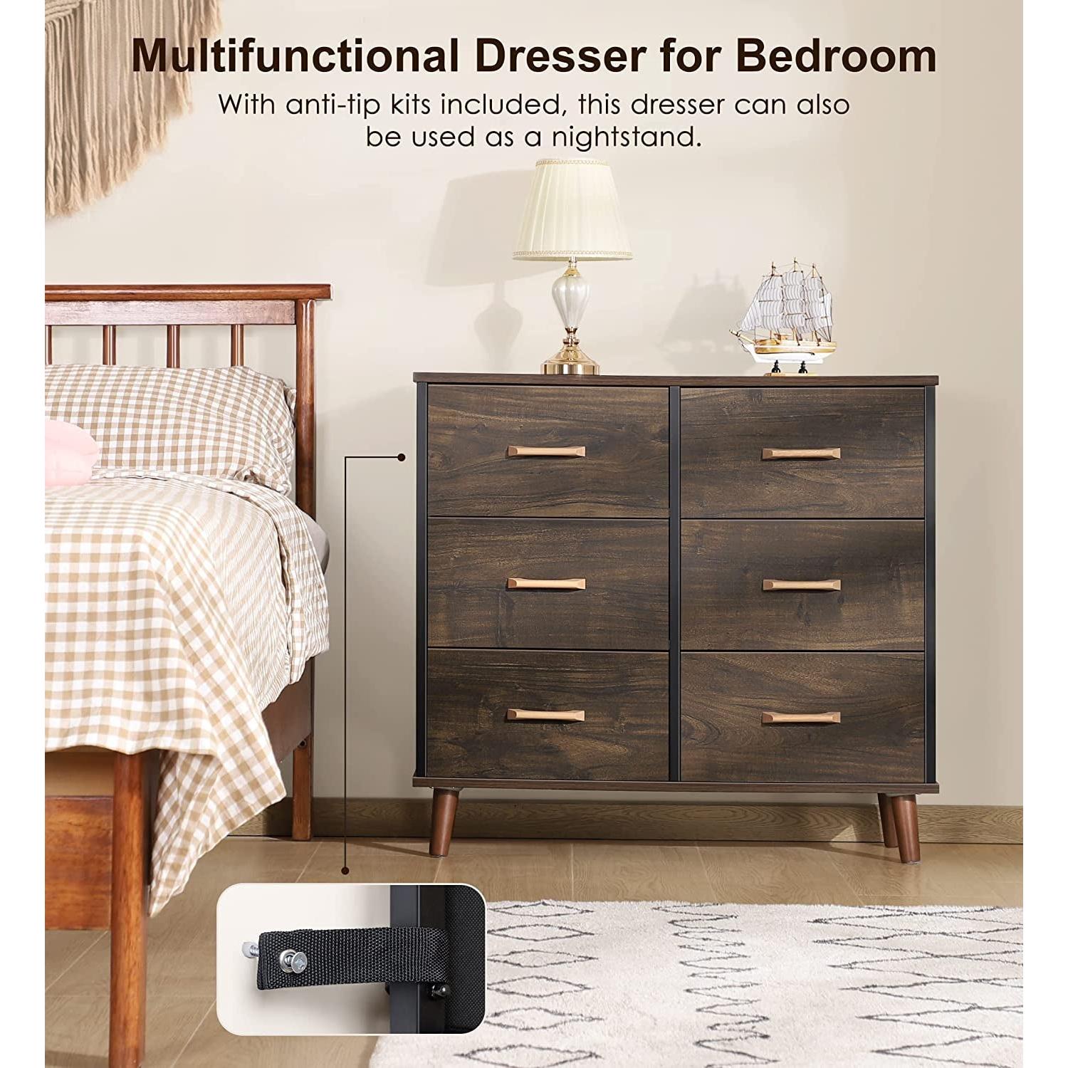 Dresser for Bedroom with 5 Drawers, Storage Drawer Organizer-3
