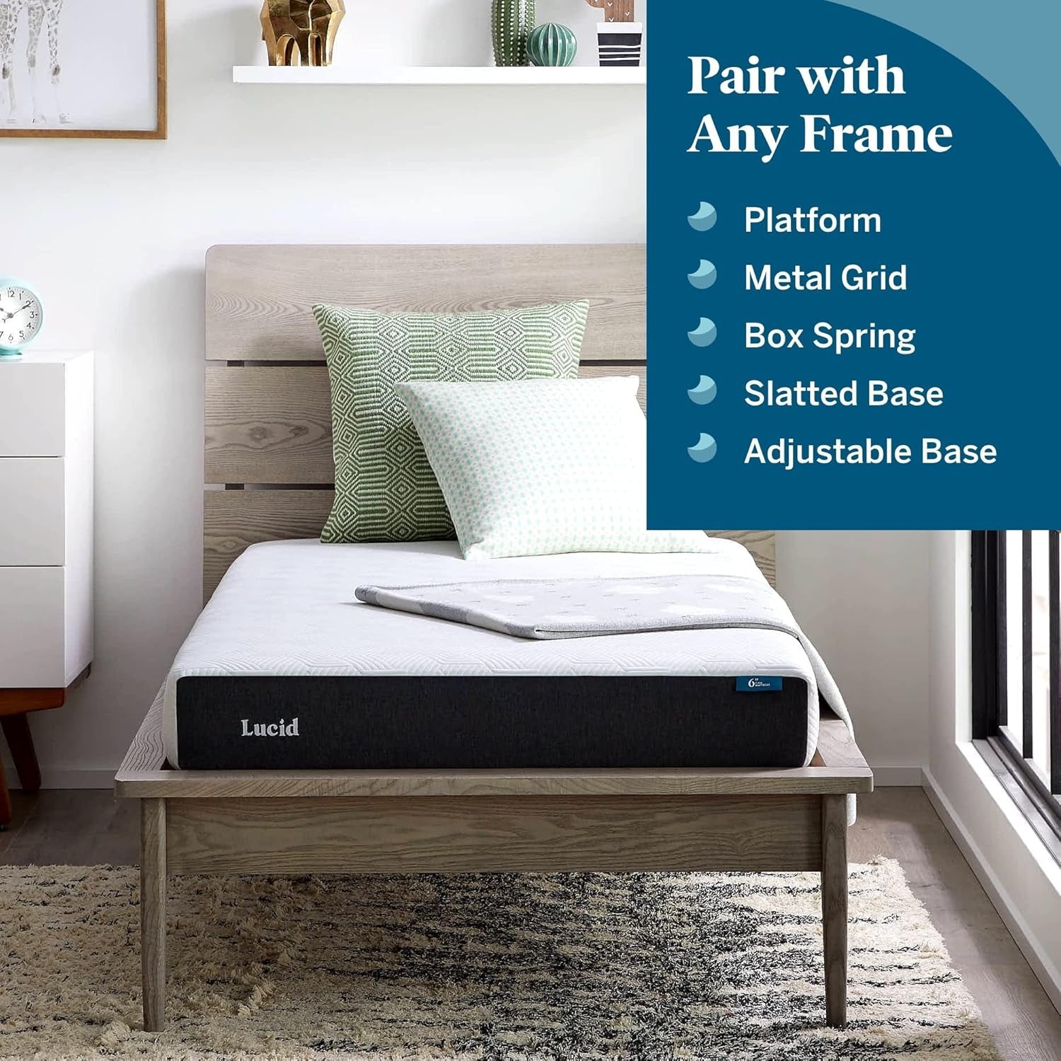 Six Inch Firm Gel Memory Foam Twin Mattress Comfort-2