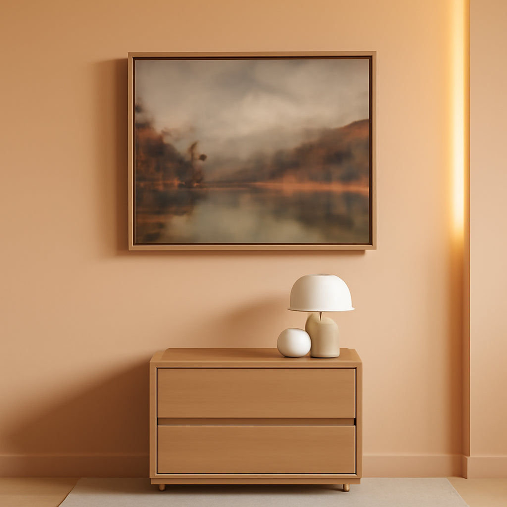 Framed Autumn Landscape Wall Art Canvas Eighteen By Twenty Four-0