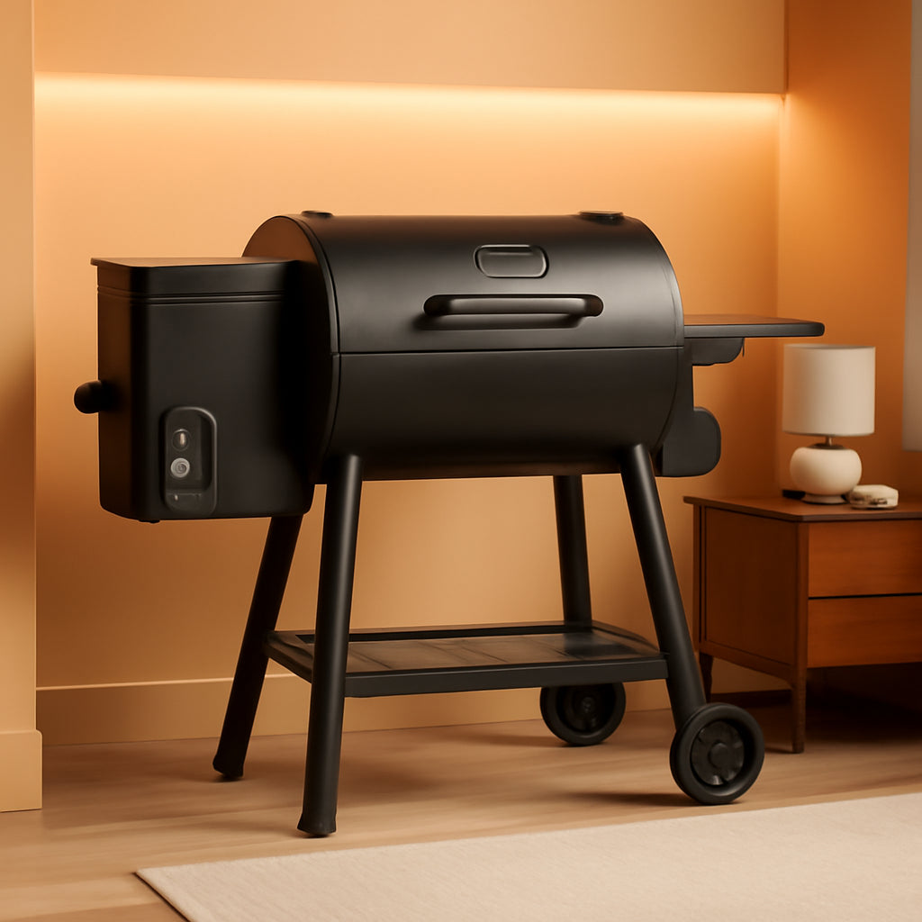 Wood Pellet Grill Smoker 456 Sq In Temperature Control