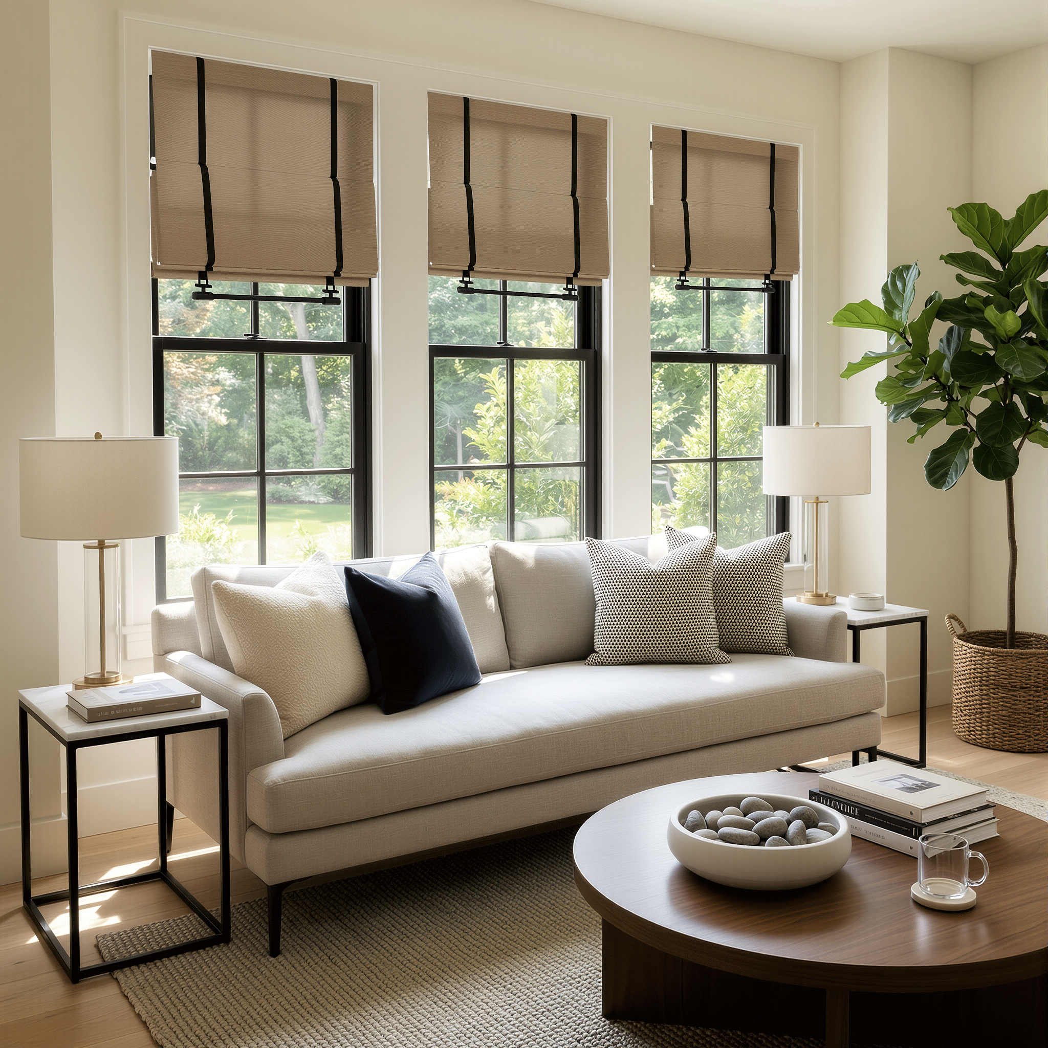 Ophelia Custom Linen Roman Shades-3