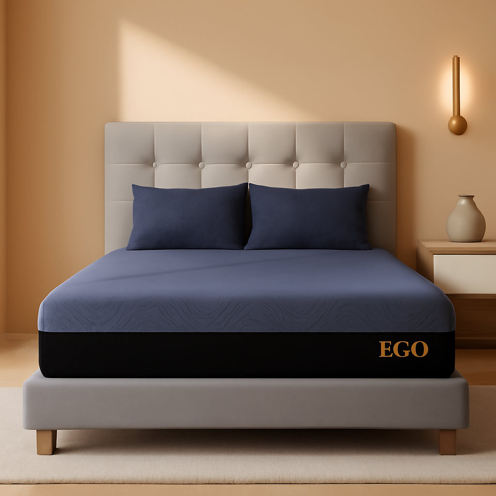 Queen Memory Foam Mattress Charcoal Premium Orthopedic-0