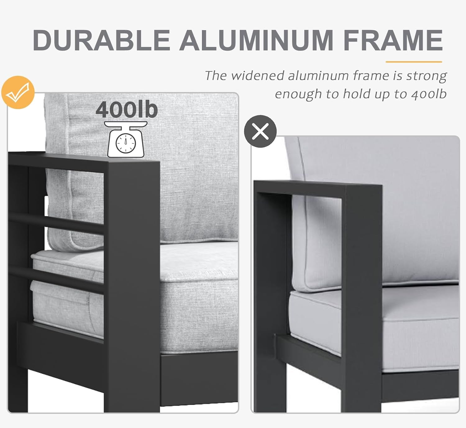 Aluminum 5 Piece Patio Furniture Set With Fire Pit Table-4