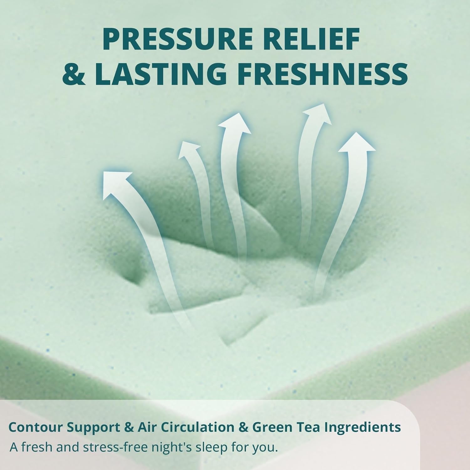 Queen Green Tea Memory Foam Mattress for Sleep Comfort-4