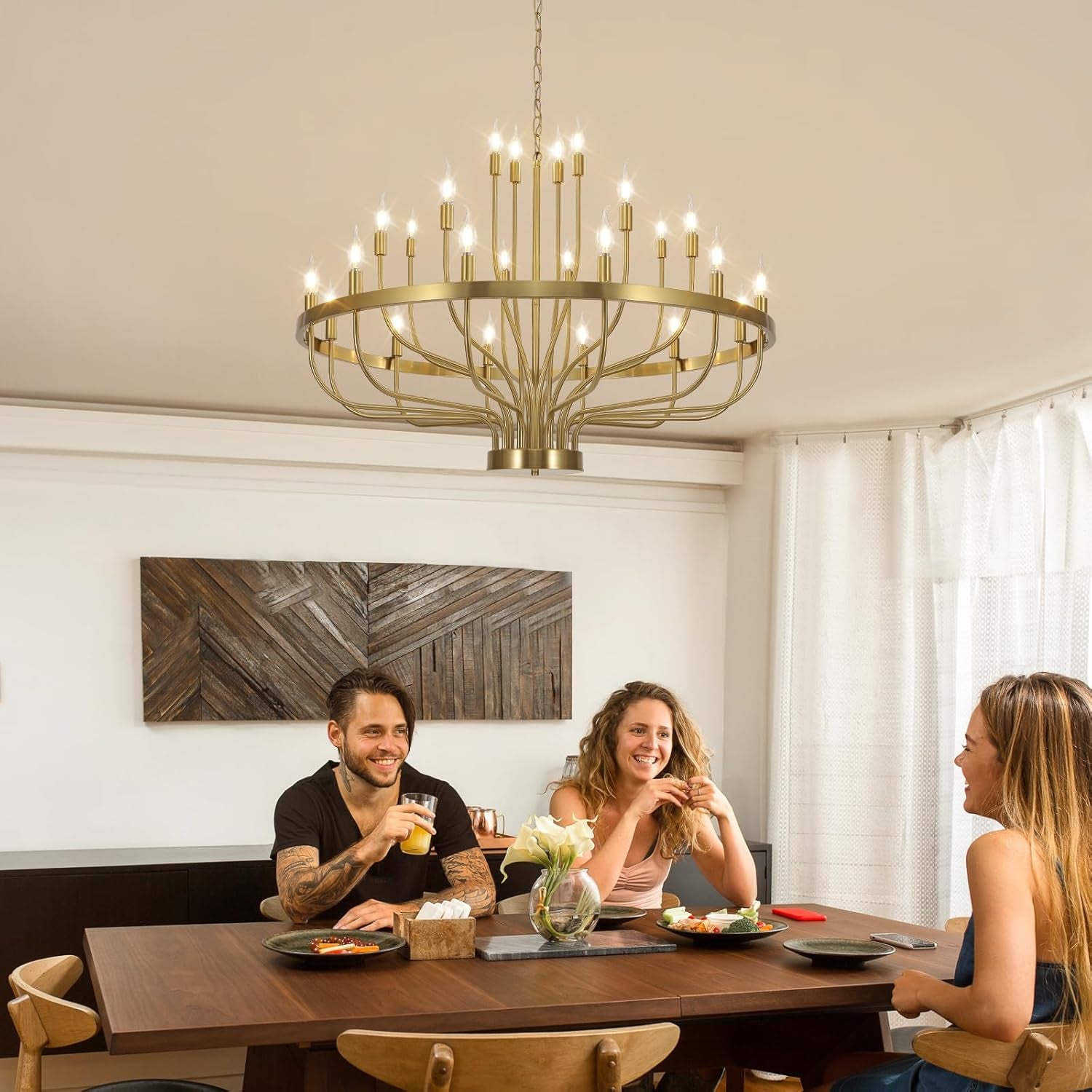 Gold 24 Light Chandelier Large Three Tier Magnificence-2