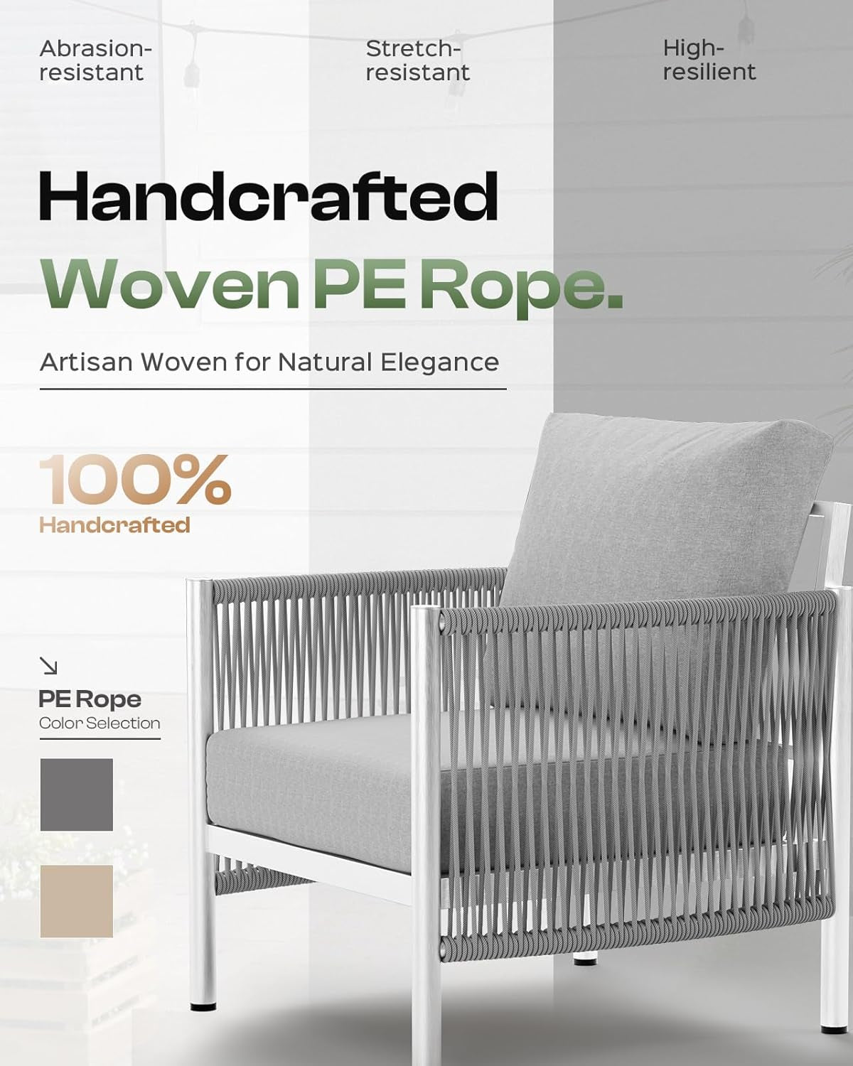 Modern Aluminum Outdoor Patio Furniture Set with Cushions-2