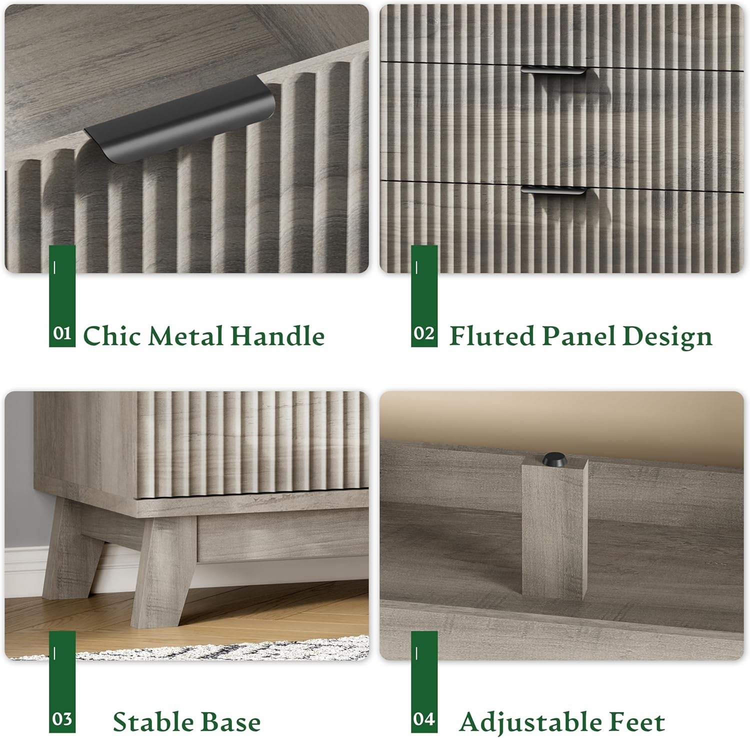 SixtyThreeInch Dresser CharcoalGreyFinish Signature-4