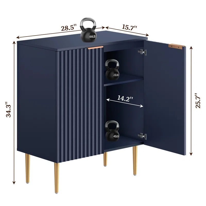 Rishaw 34.3" Tall Adjustable Shelf 2 - Door Accent Cabinet-3