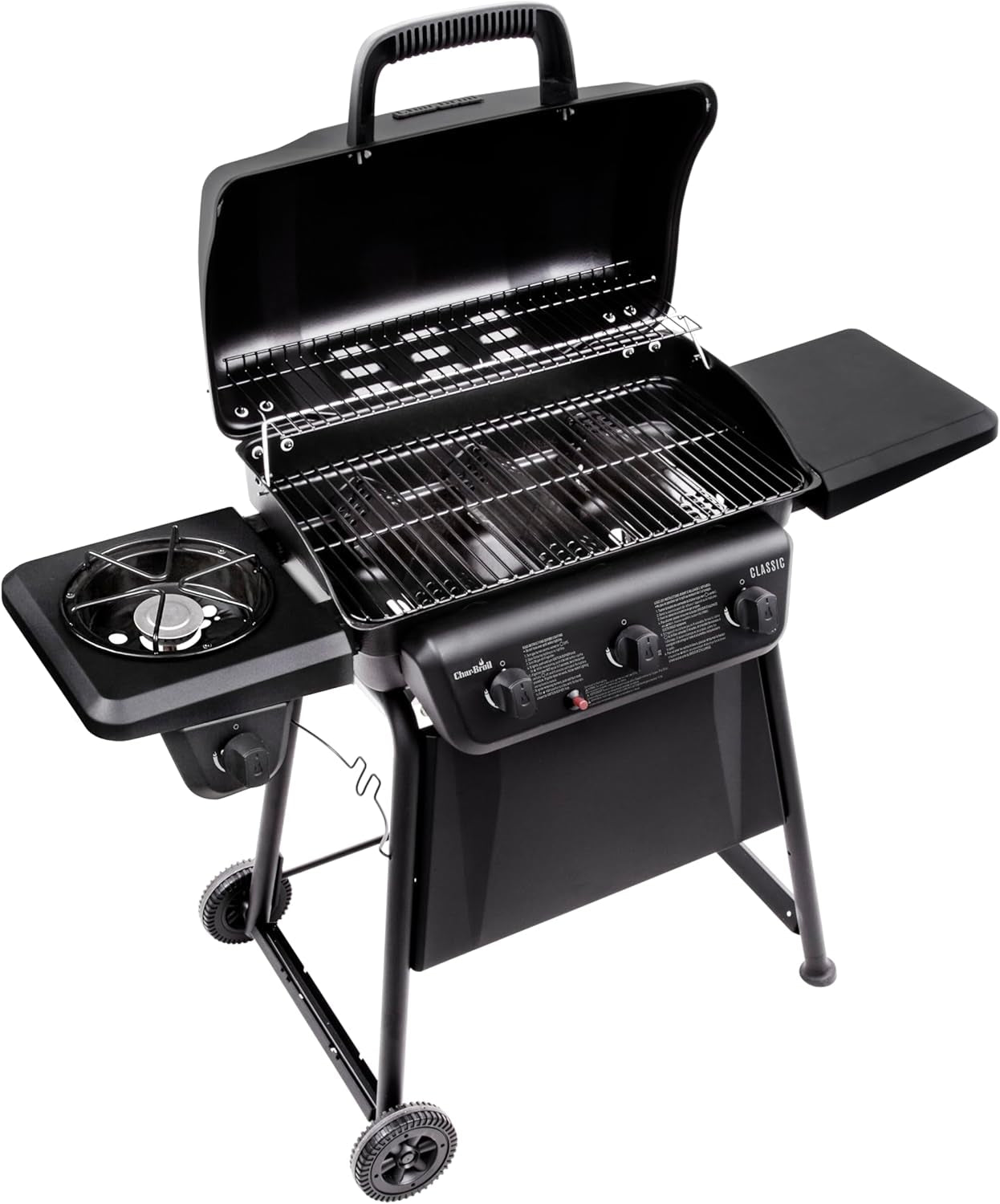 Propane Three Burner Grill With Side Burner Stainless Steel
