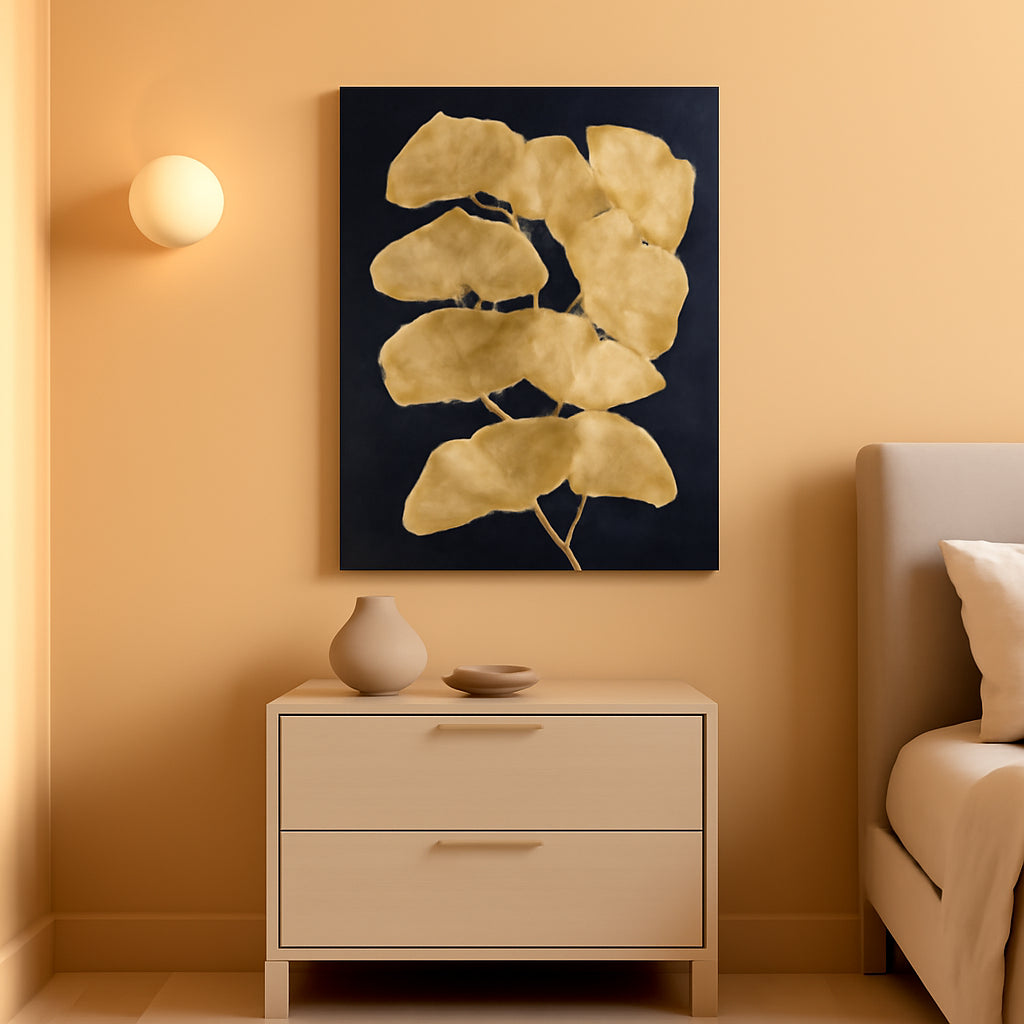 Elegant Gold Ginkgo 60x120 Centimeter Canvas Wall Art-0