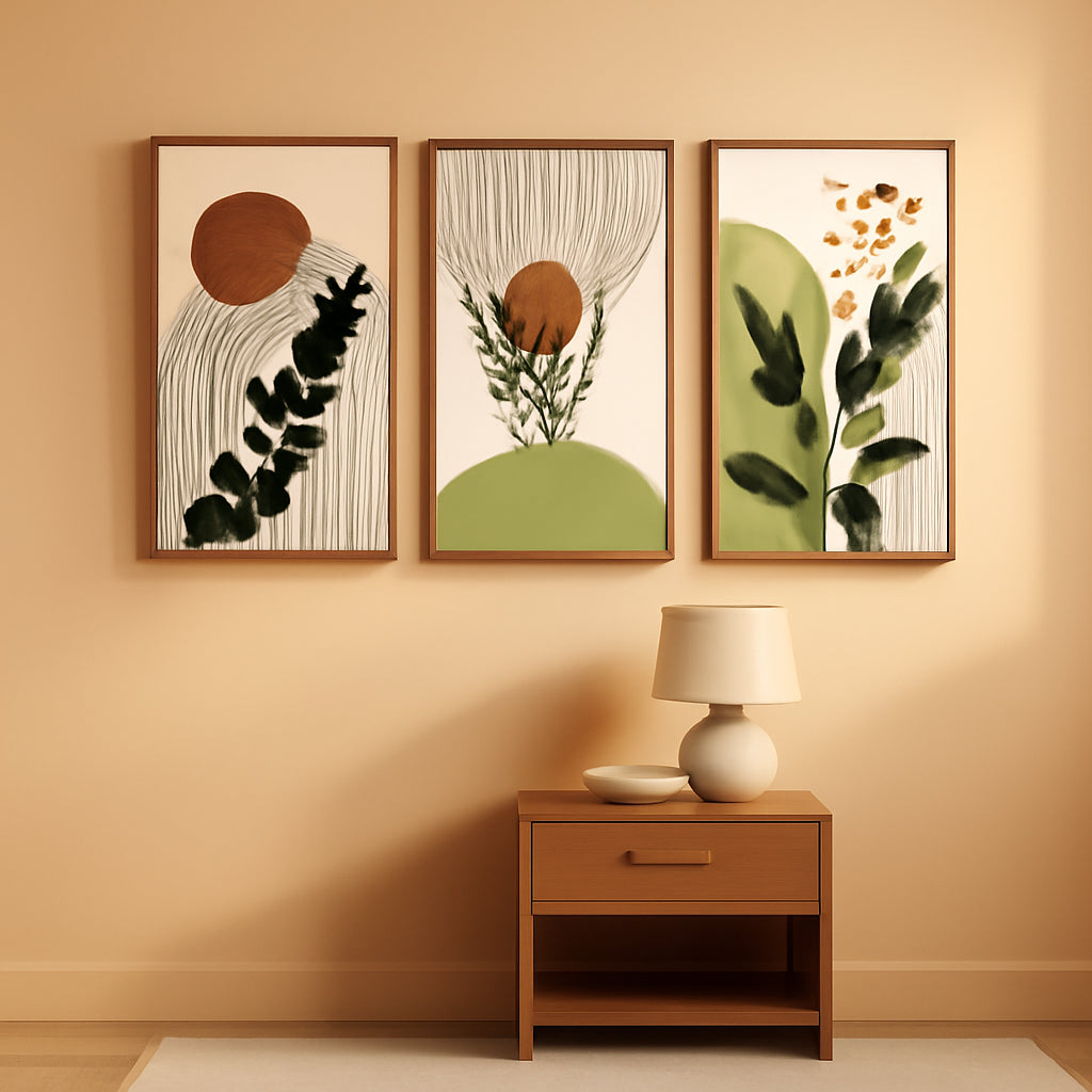 Framed Bohemian Botanical Wall Art Sage 11X14 Inches-0