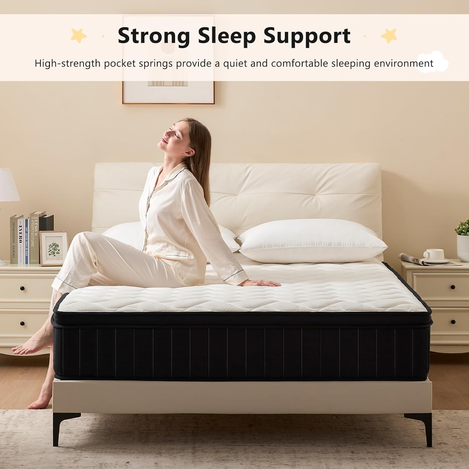 Queen Hybrid Mattress With Pocket Springs And Foam-3