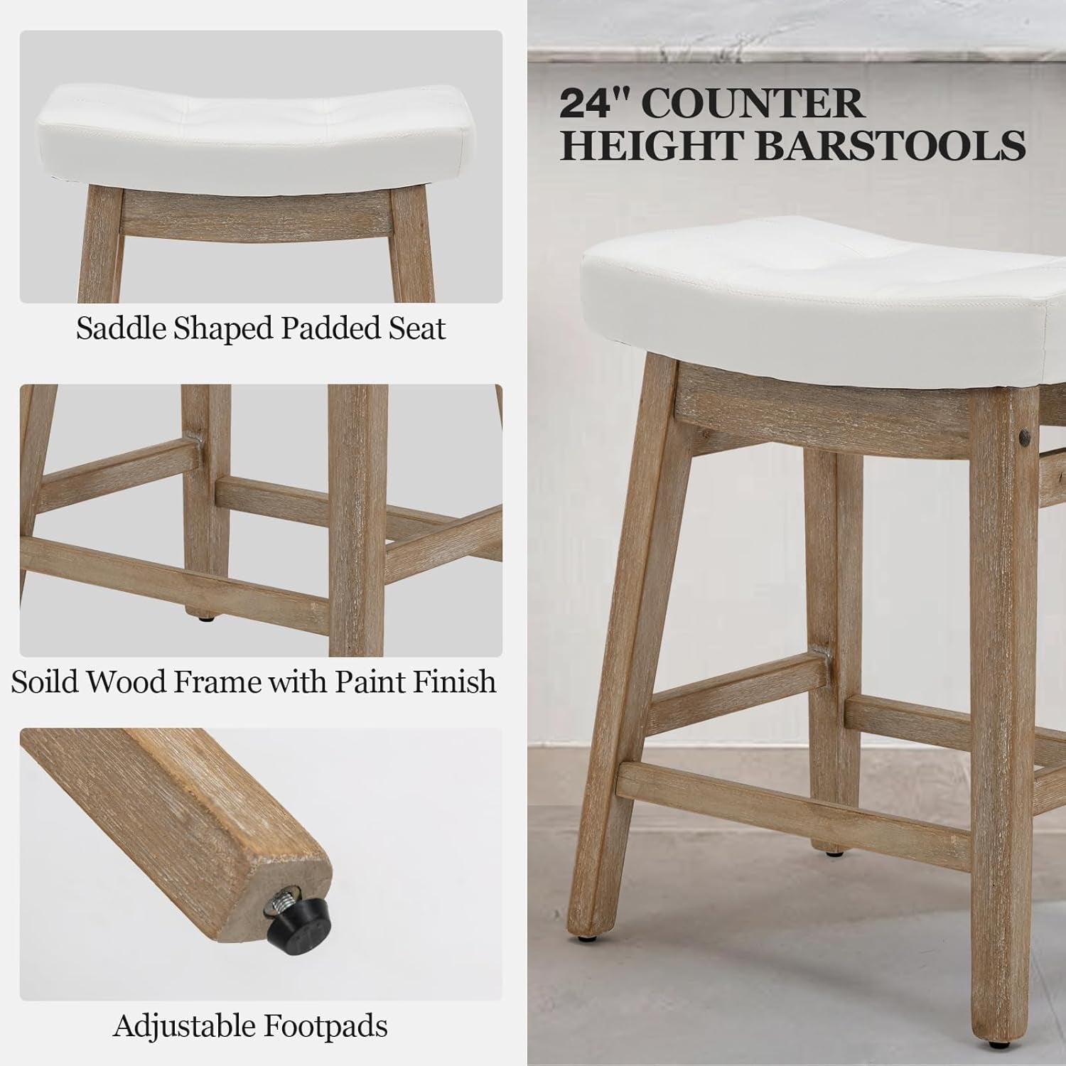 Comfortable Saddle Seat Bar Stools Set of Six-4