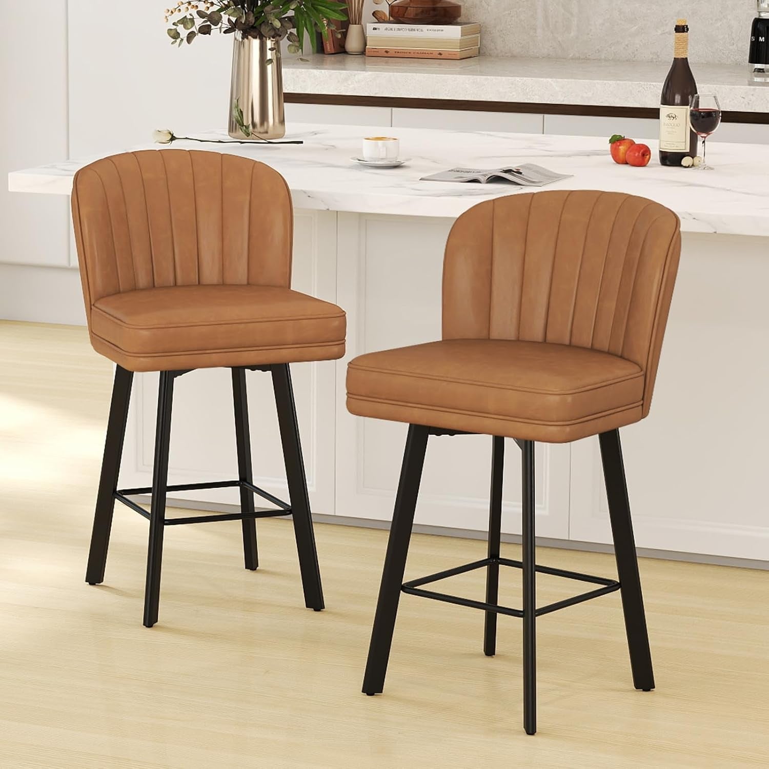 Modern Swivel Counter Height Bar Stools Set of Two-0