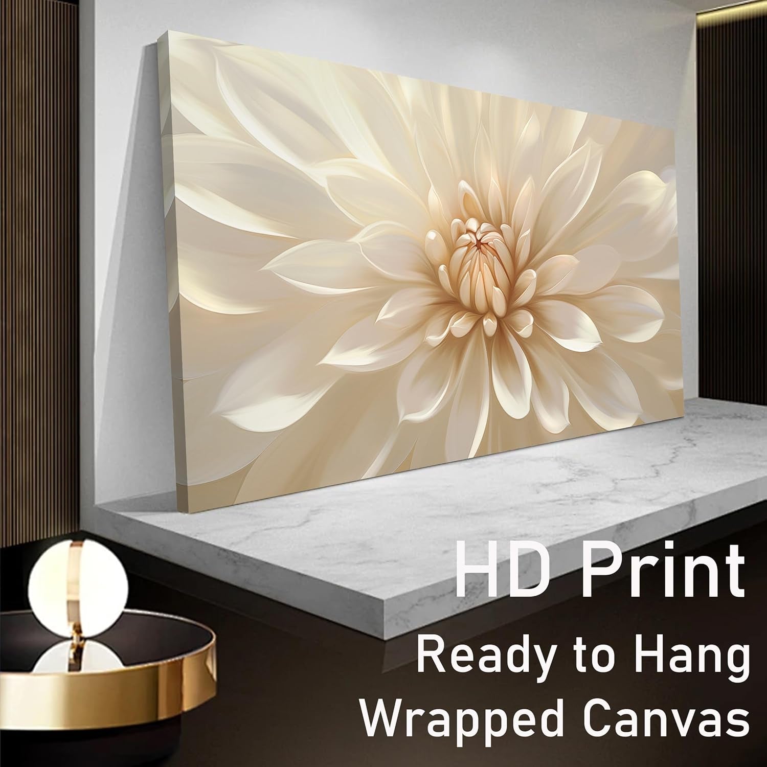 Oversized Floral Luxurious Canvas Wall Art 20x40 Inches-3