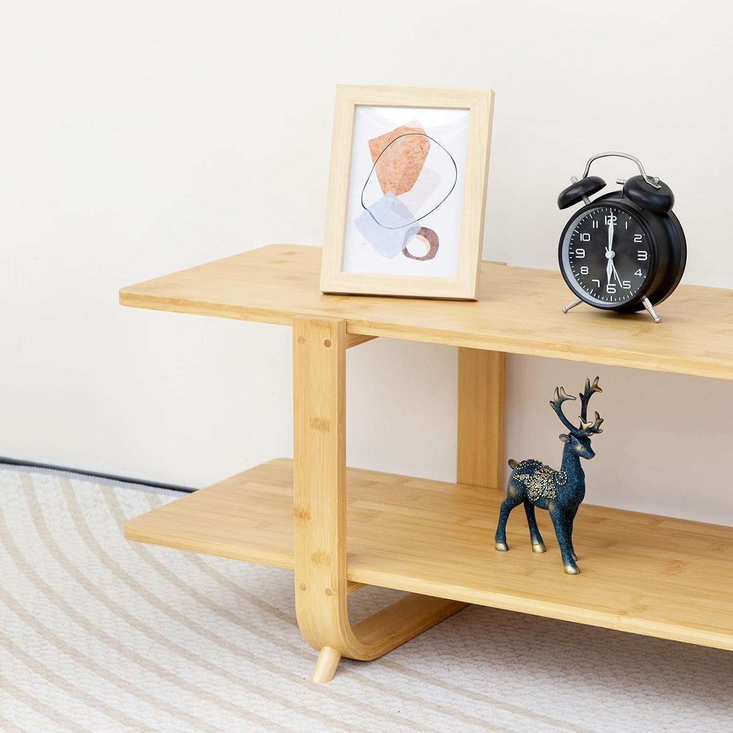 Bamboo TV Stand for 65" TVs with Storage-3