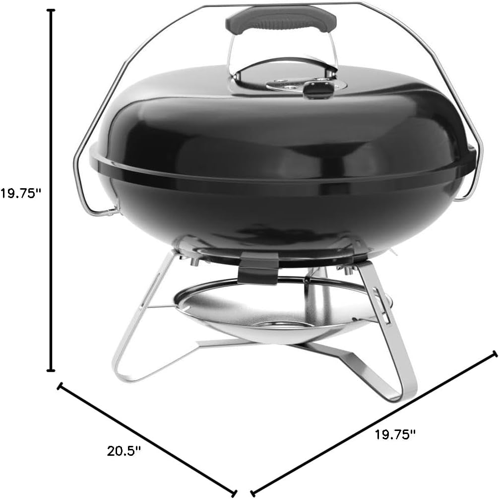 18 Inch Black Charcoal Grill Porcelain Enamel Coating