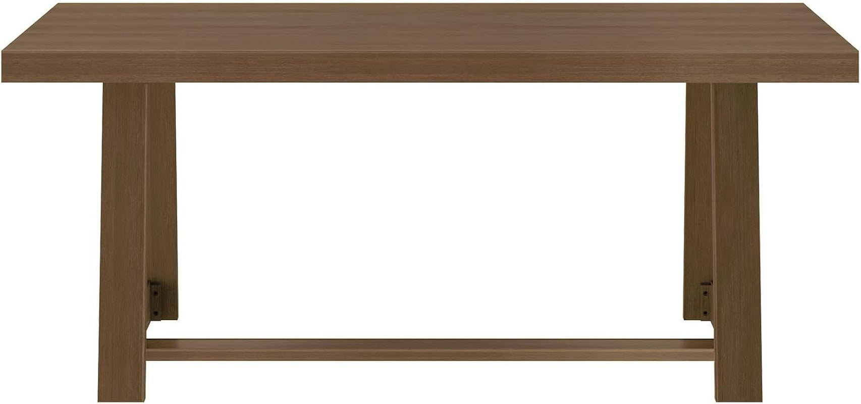 72 Inch Farmhouse Dining Table, Solid Wood Rustic Kitchen Table, Large Wooden Rectangular Dinner Table for Dining Room, Home Office, Living Room Furniture, Easy Assembly, Pecan Wirebrush-3