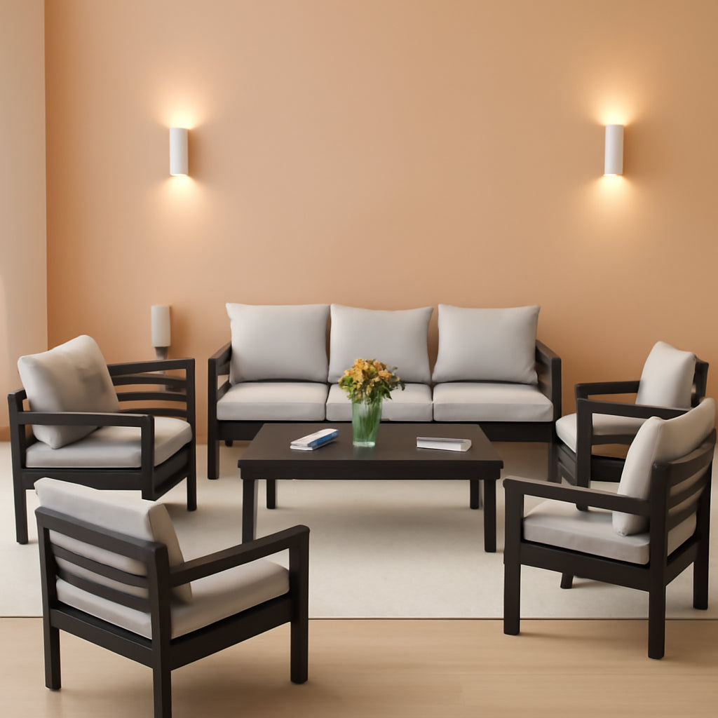Aluminum Patio Set 10 Piece Waterproof Covers Gray-0