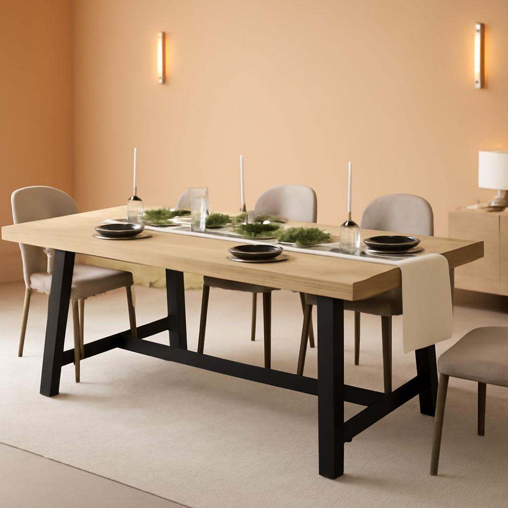 Industrial Dining Table 70.87 Inch Rustic Brown Wood-0