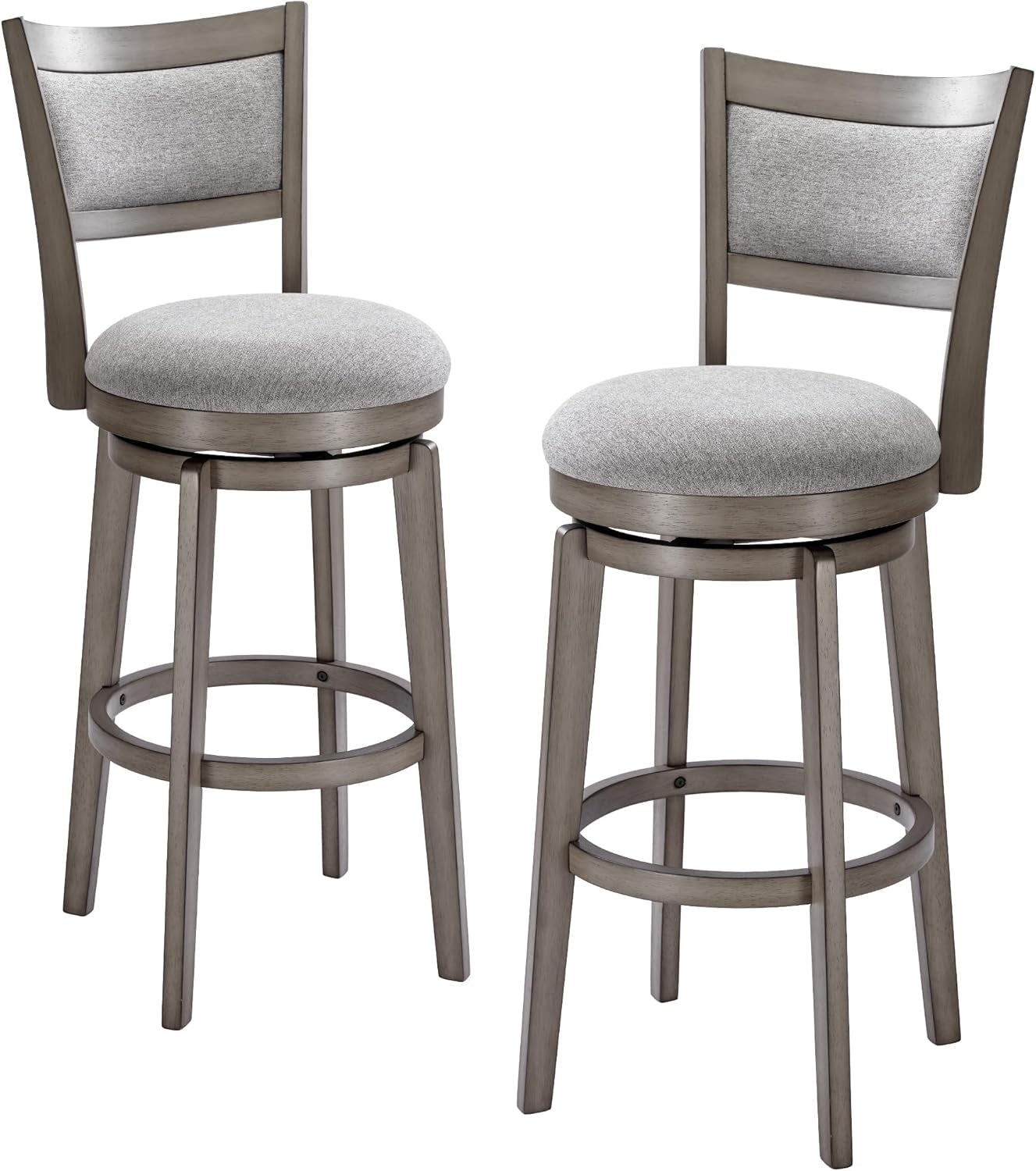 High Back Swivel Bar Stools Set of Two-0