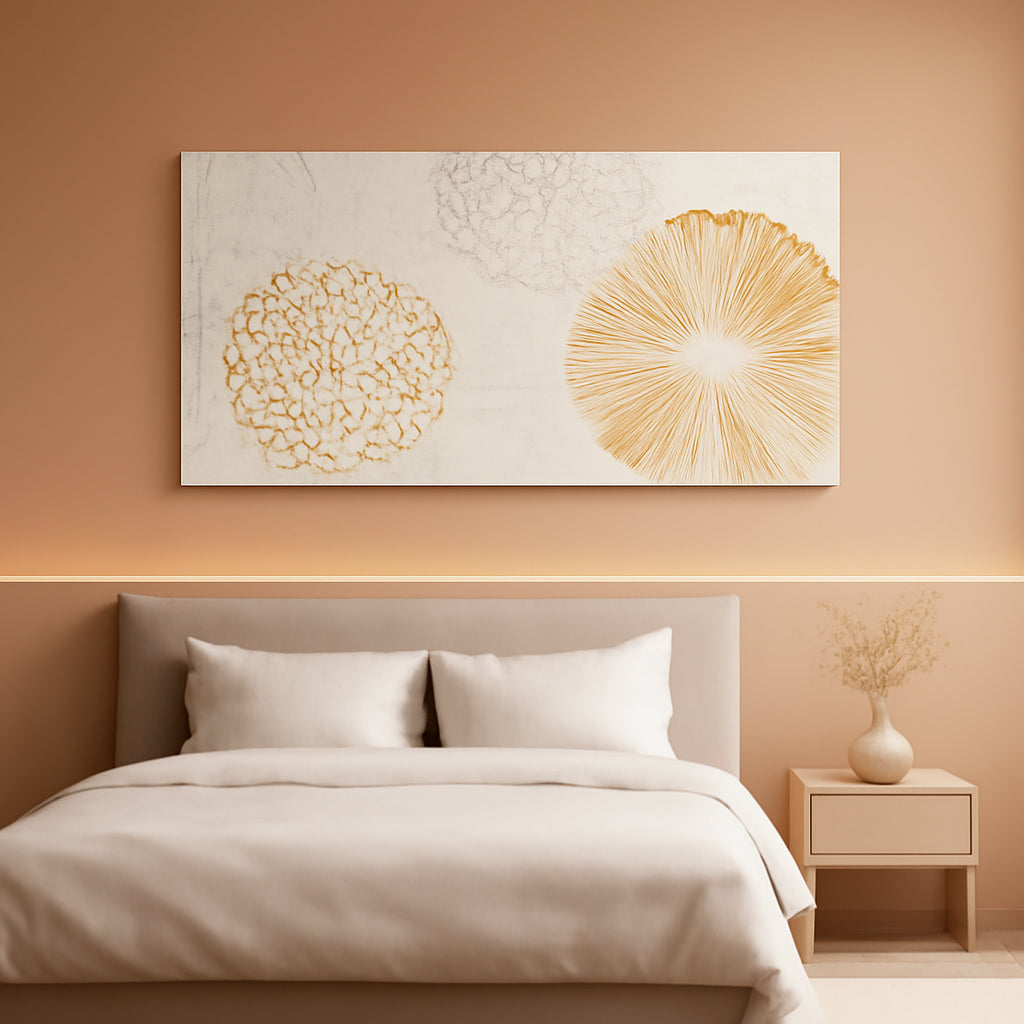 Elegant White Floral Canvas Wall Art 24x48 Inches Wide-0