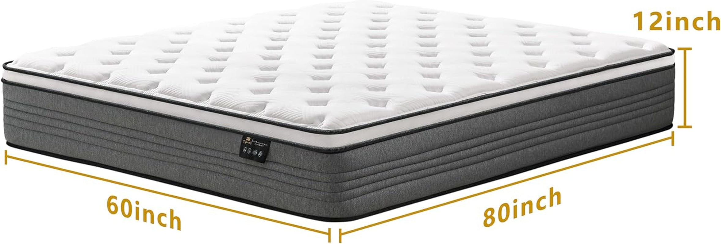 Queen Hybrid Mattress 12 Inch Gel Memory Foam For Support-1