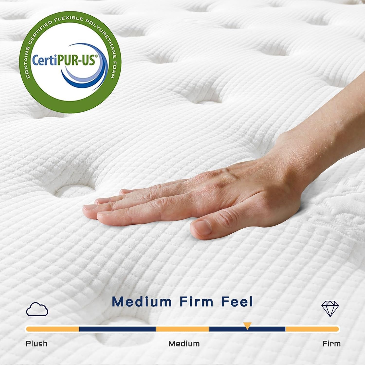Queen Size 10 Inch Innerspring Hybrid Mattress with Comfort-4