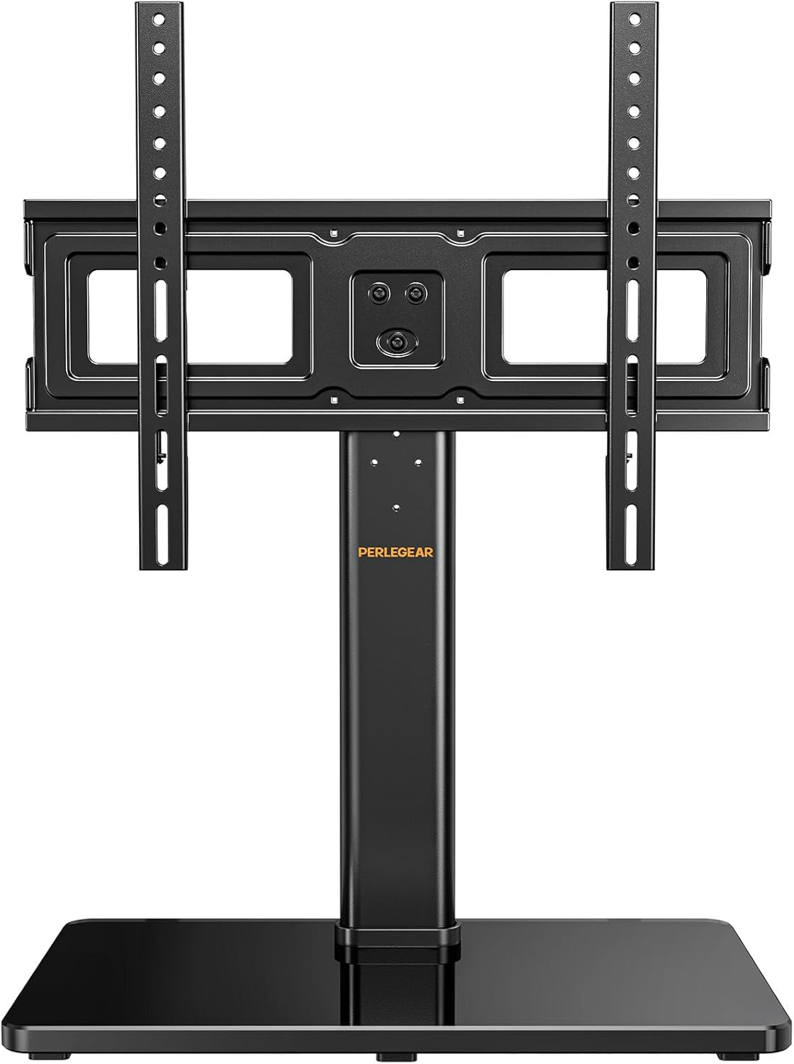 Tabletop TV Stand, Universal TV Stand for 23–60 Inch LCD/LED/OLED Tvs, Height-Adjustable TV Stand with Tempered Glass Base & Cable Management, VESA 400X400Mm, PGTVS02-0