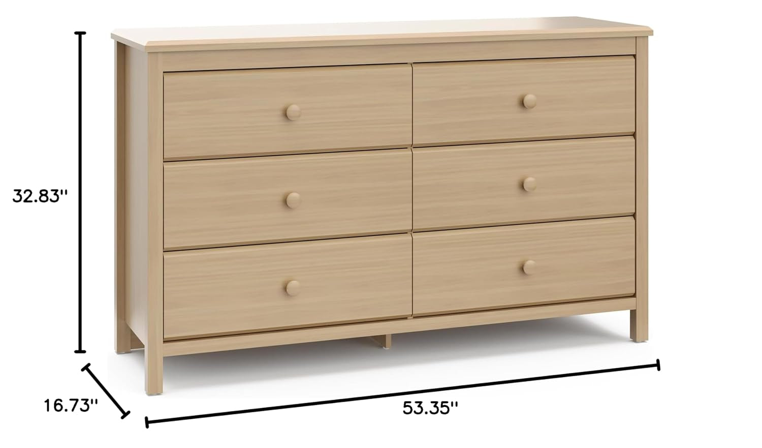 Driftwood 6 Drawer Dresser Greenguard Gold Certified-2
