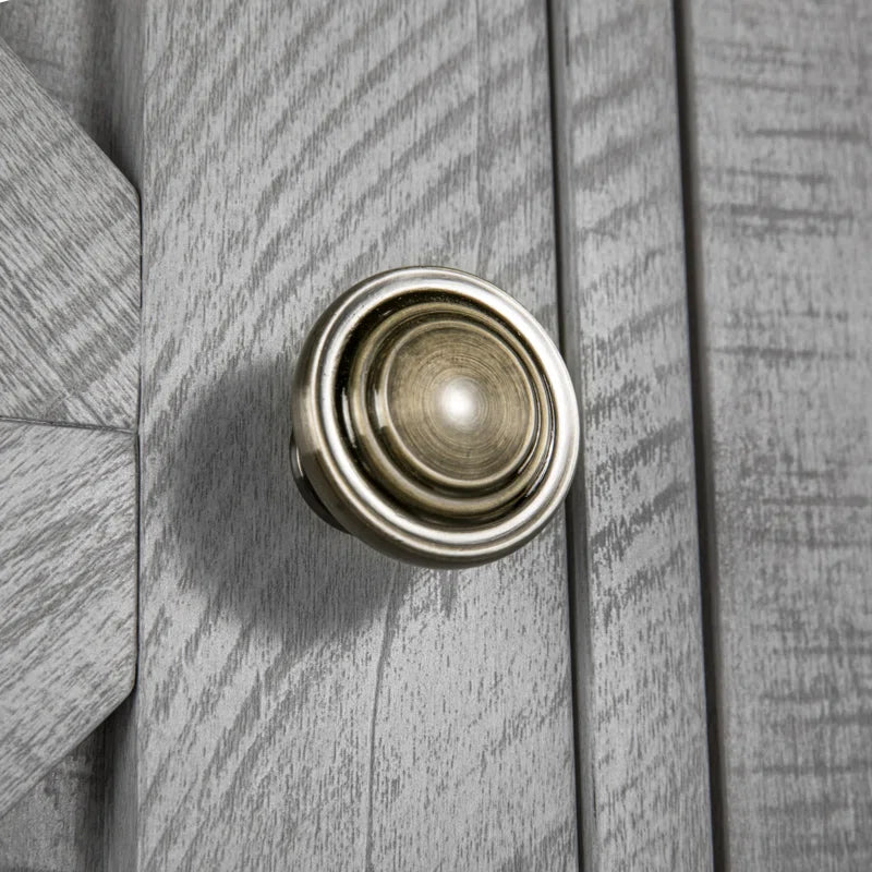 Coastal Farmhouse Accent Cabinet With Three Doors Storage-4