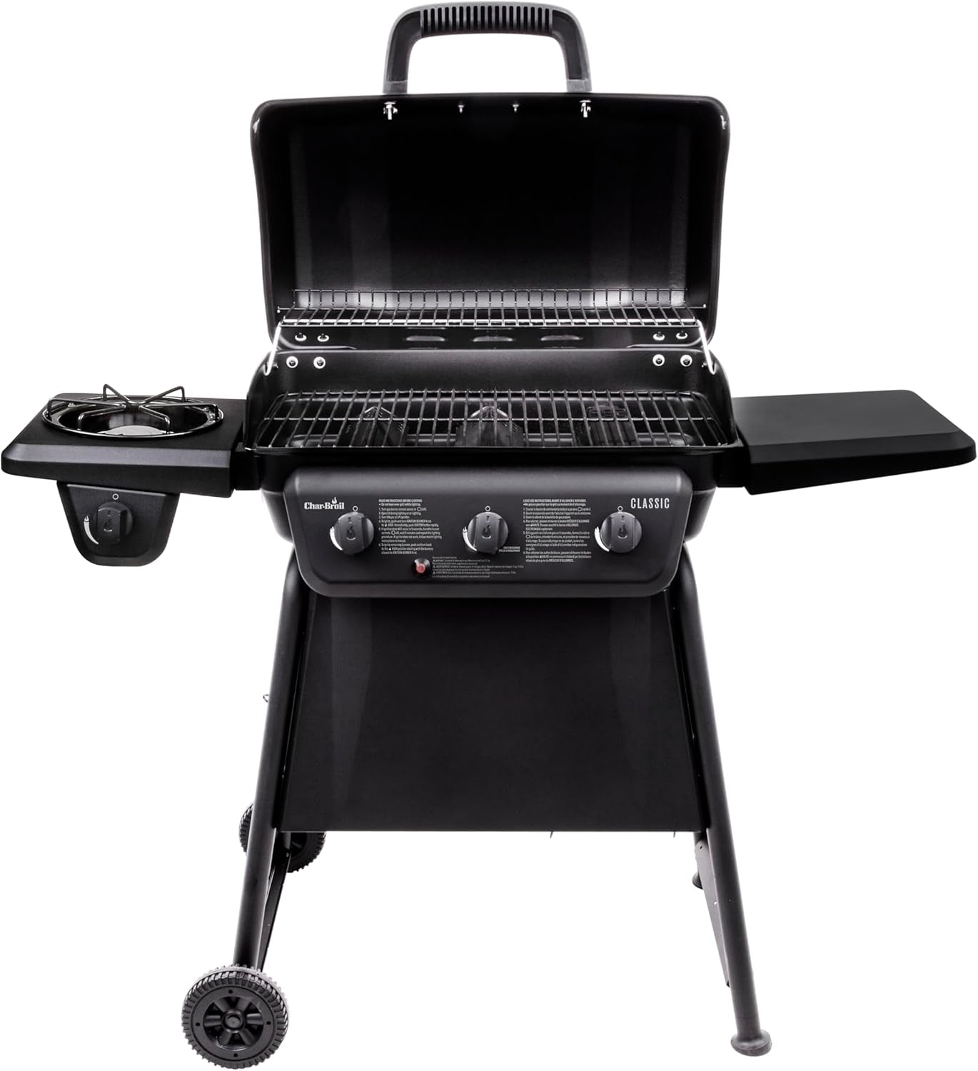 Propane Three Burner Grill With Side Burner Stainless Steel