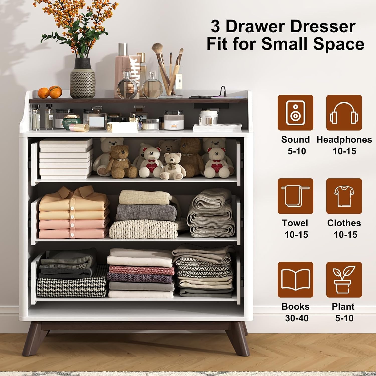 32 Inch Dresser With High Capacity Charging Station-2