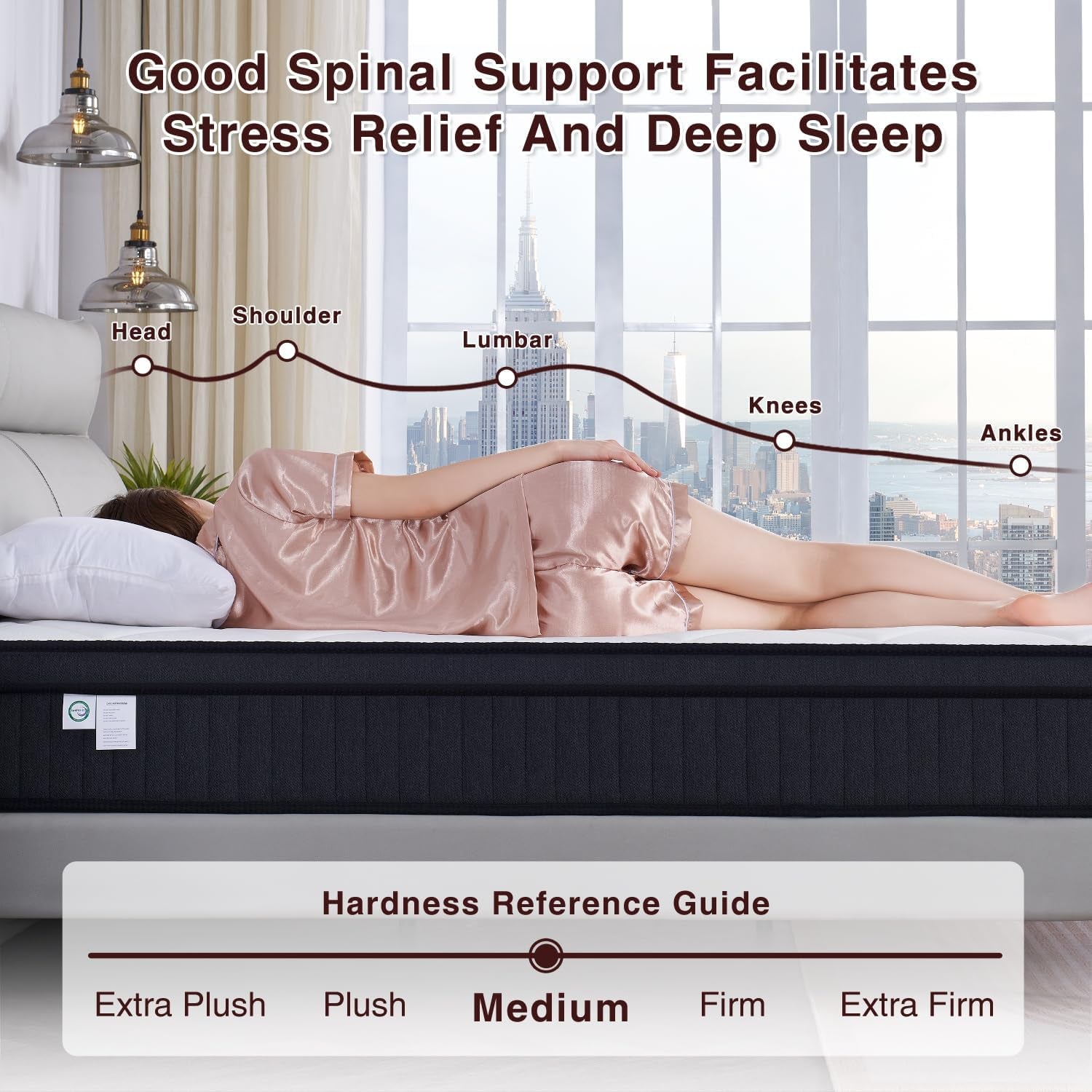 Memory Foam Hybrid Queen Mattress With Pocket Springs-3