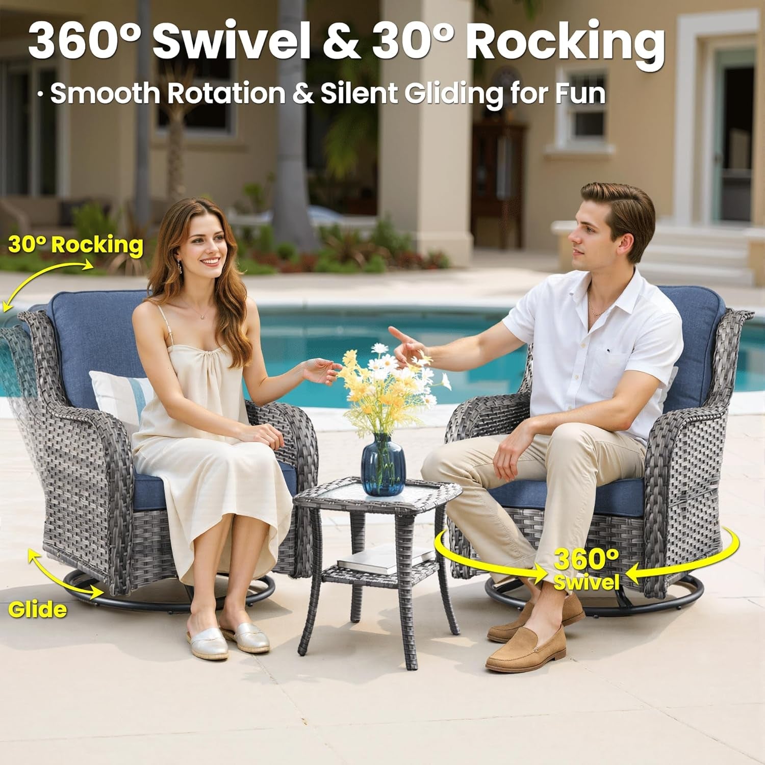 Seven Piece Outdoor Patio Furniture Set with Fire Pit-1