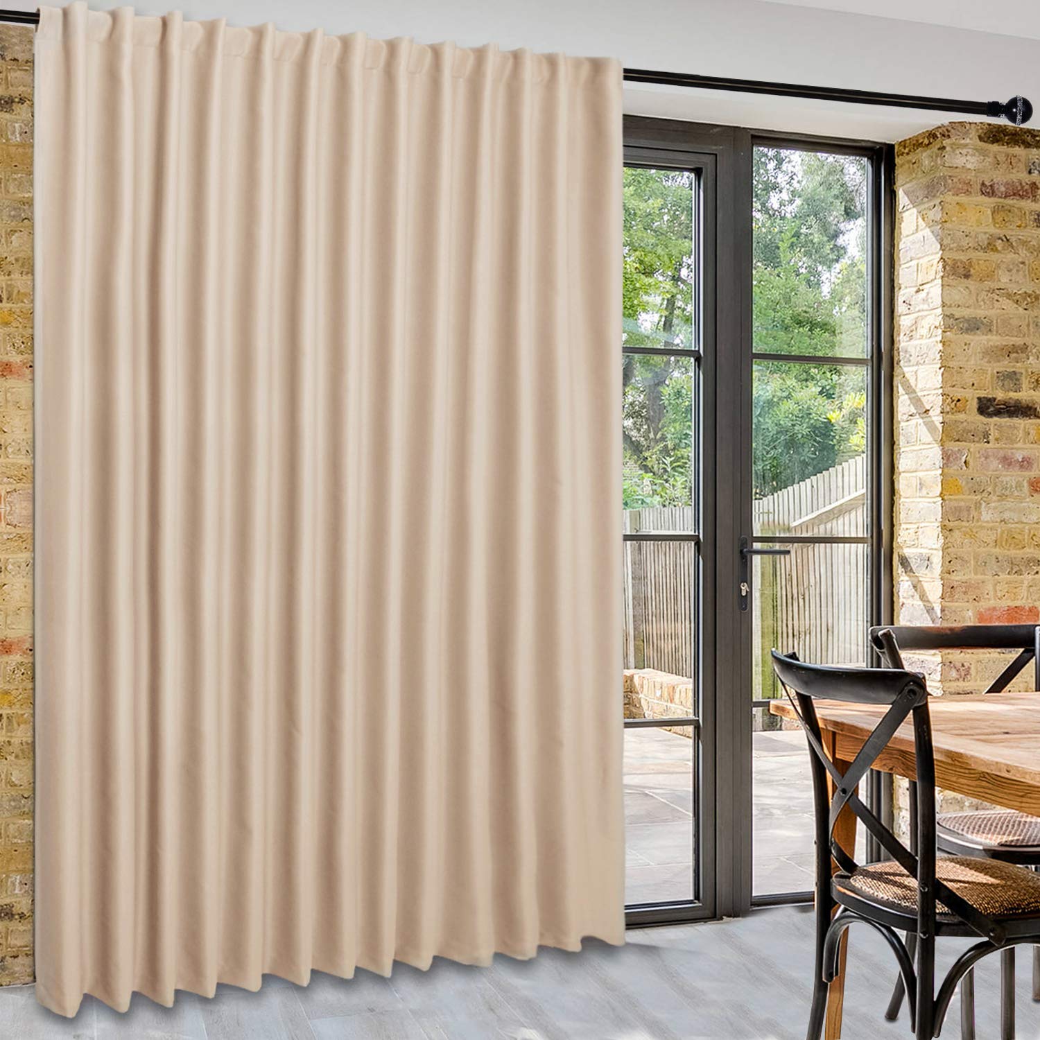 DWCN 1 Panel Wide Width Blackout Curtain, Room Divider Curtains