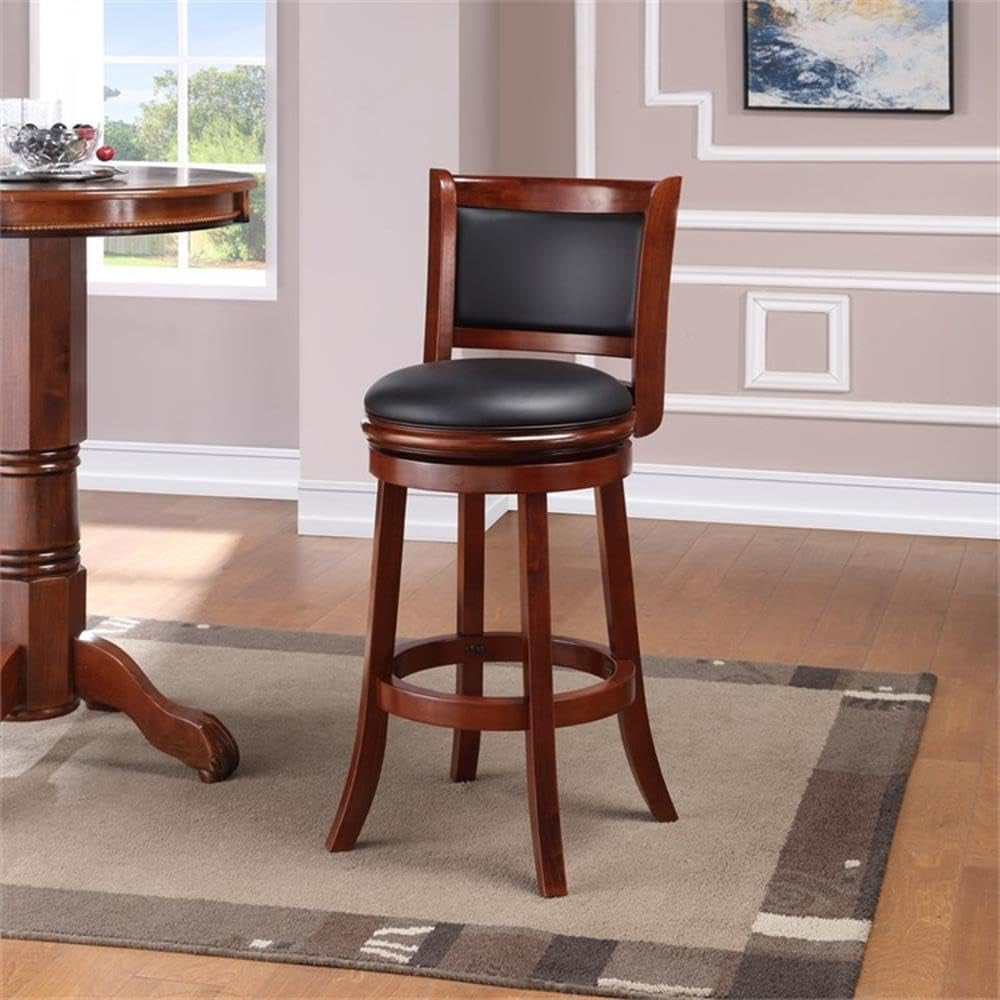 Augusta Bar Height Swivel Kitchen Bar Stool Black Cherry