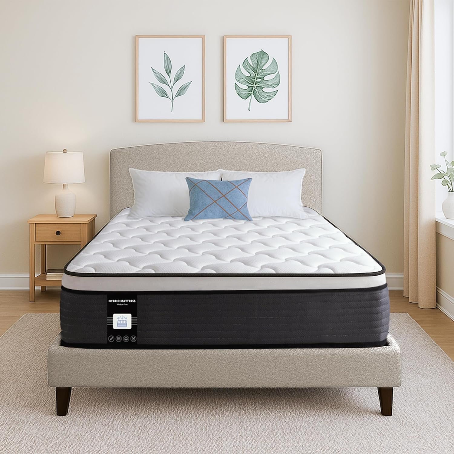 Queen Size Hybrid Mattress With Luxurious Pillow Top Comfort-1