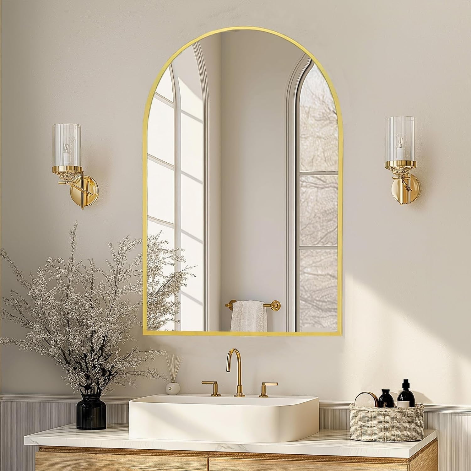 Arched 24x36 Inch Explosion proof Wall Mounted Mirror-3