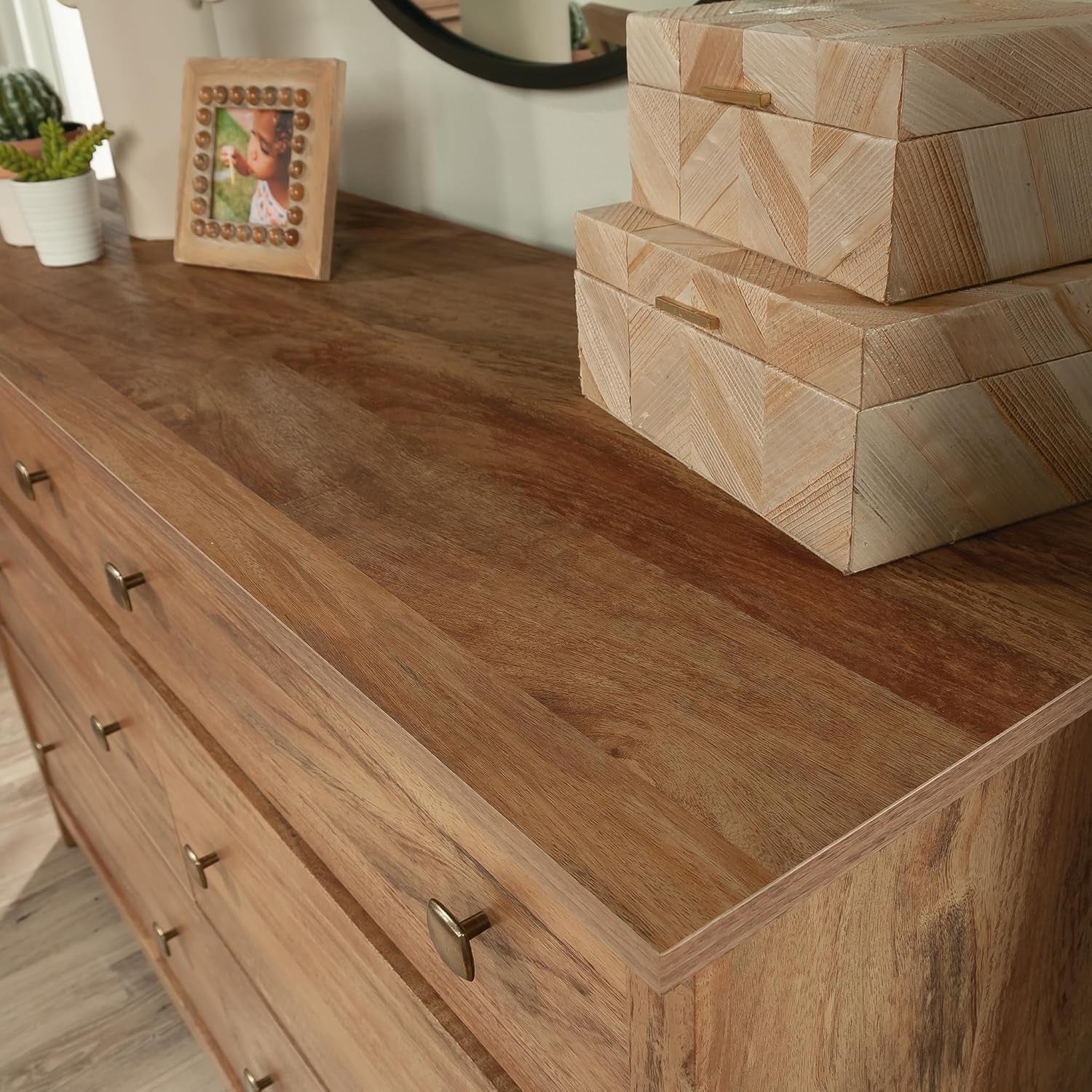 Sindoori Mango Six Drawer Dresser Contemporary Storage-4