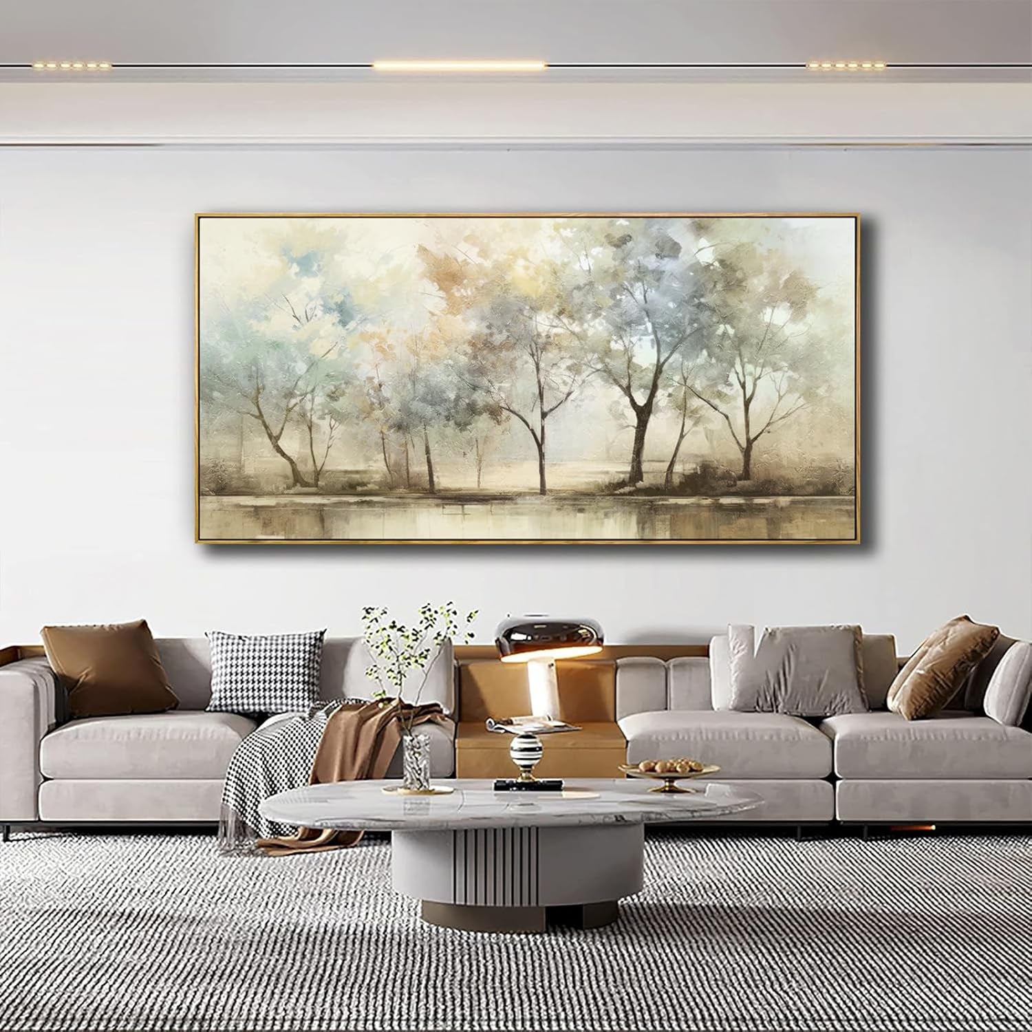 Colorful Abstract Trees Wall Art Canvas 20 By 40Inch-1