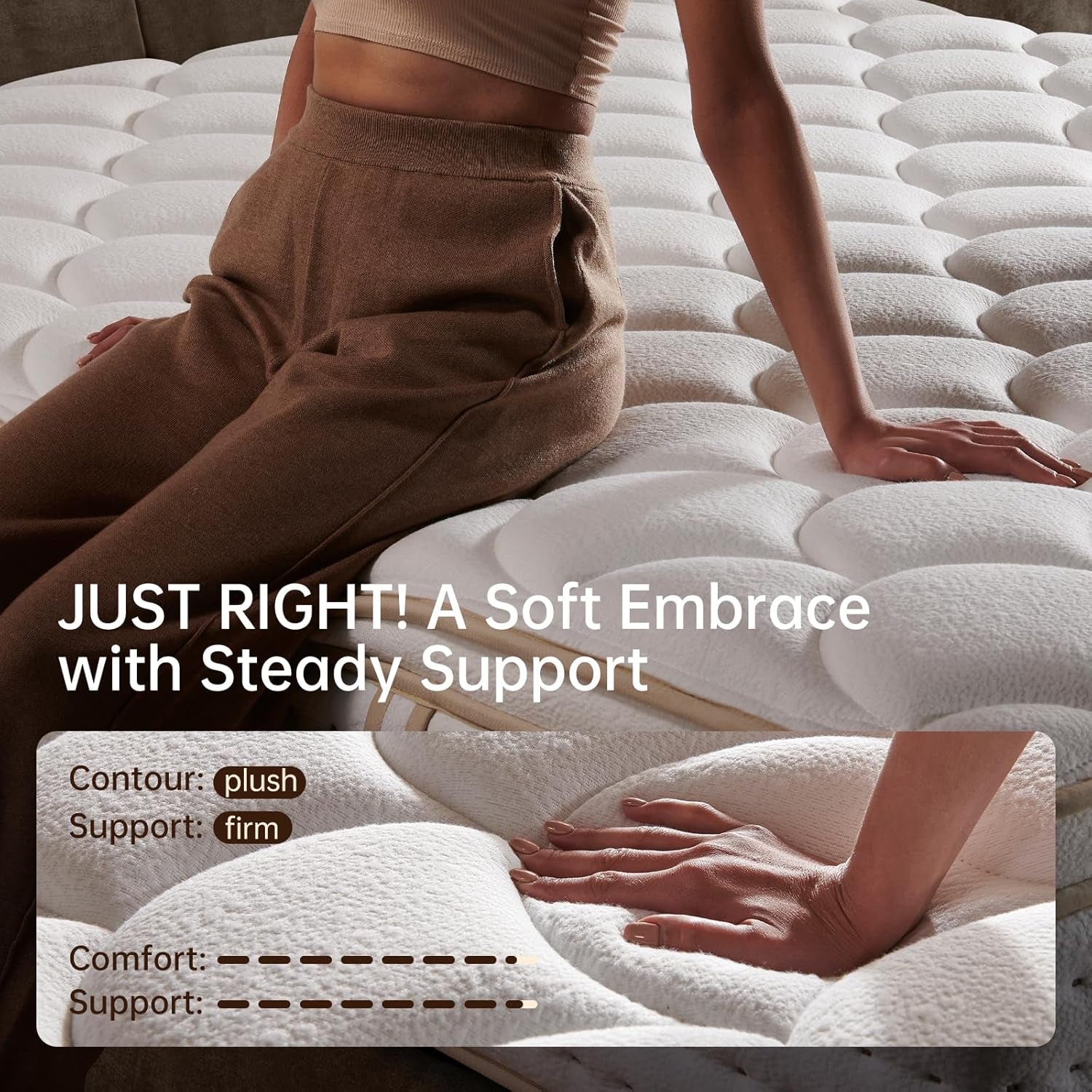 12 Inch Queen Hybrid Mattress With Memory Foam Support-1