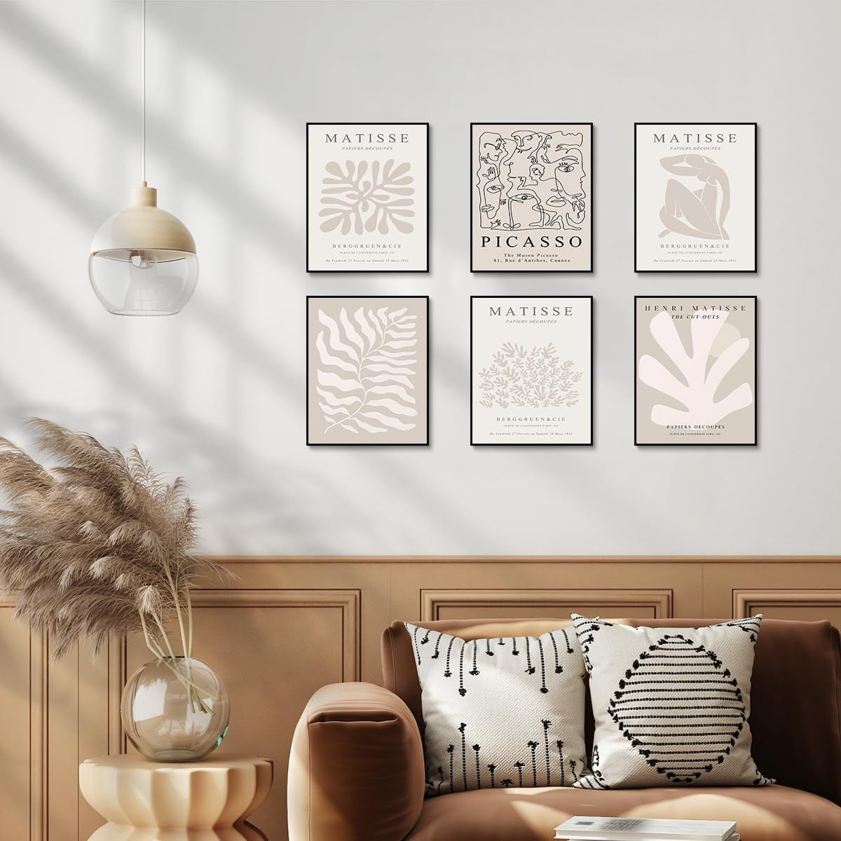 Abstract Flower Canvas Wall Art 8X10 Neutral Gray Beige-2