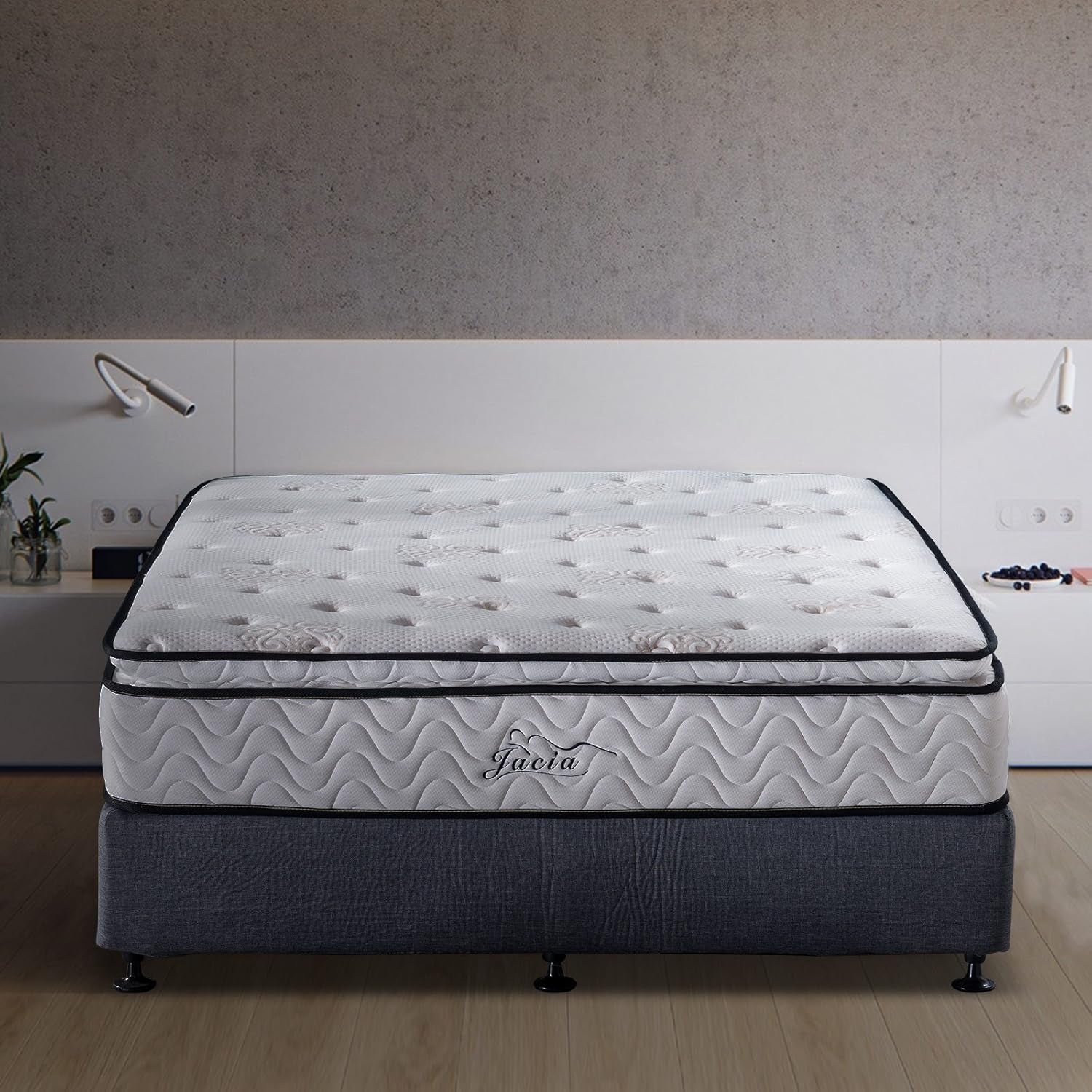 Short Queen Hybrid Mattress with Pillow Top Comfort-0