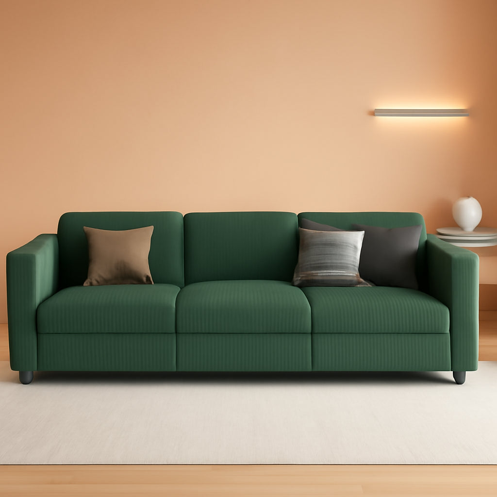 Green Modular Sectional Sofa Featuring Deep Storage-0