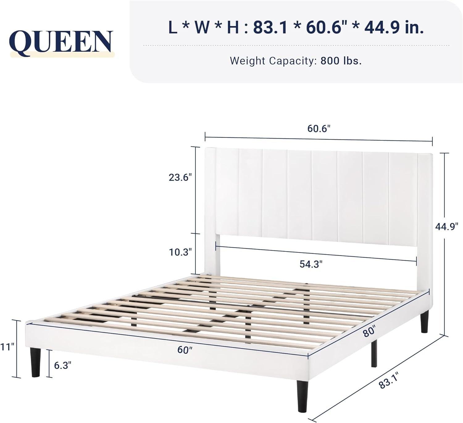 Queen Velvet Upholstered Bed Frame With Tufted Headboard-1