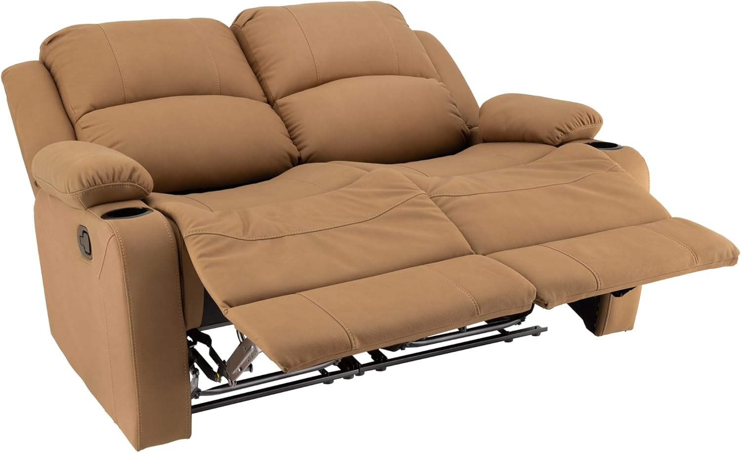 58" Wall Hugger Reclining RV Theater Seats | Double Recliner RV Sofa | RV Couch | Wall Hugger Recliner | RV Theater Seating | RV Furniture (Manual, Sand)-4