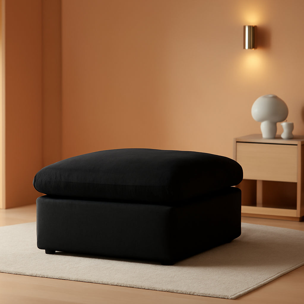 Black Storage Ottoman With Removable Cushion Covers-0
