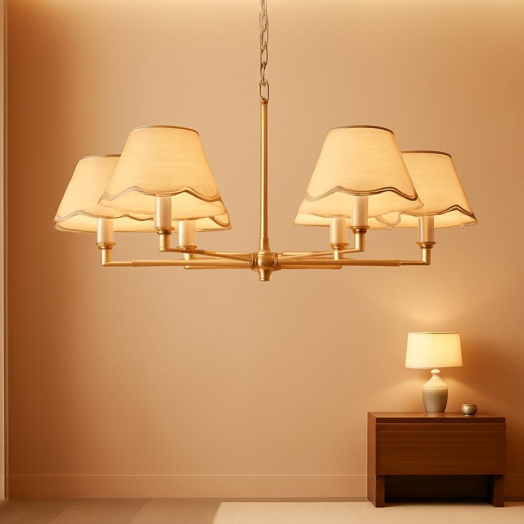 Six Light Handwoven Rattan Chandelier 39 Inch Adjustable-0